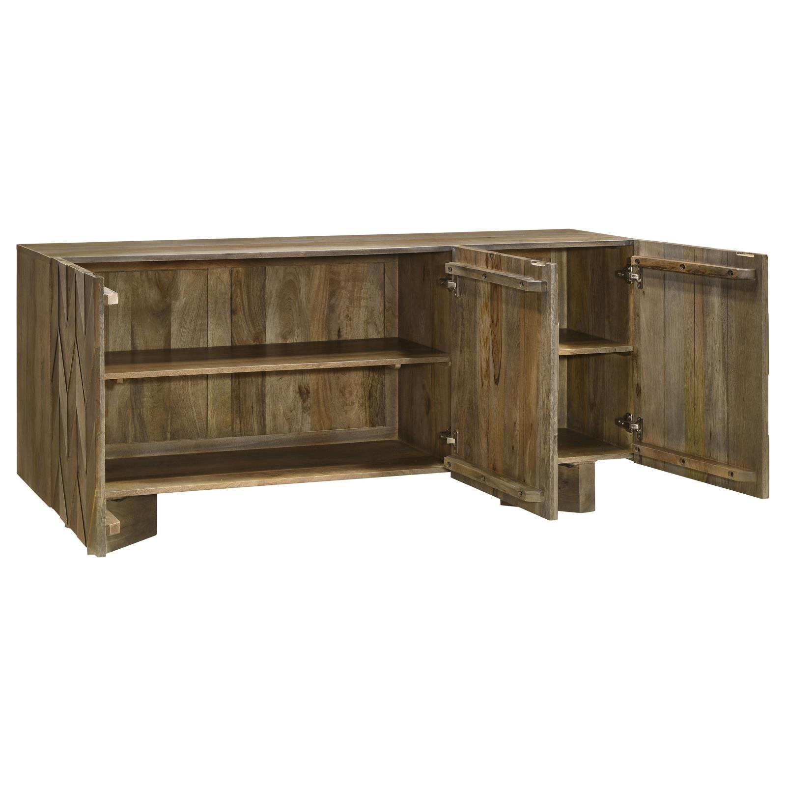 Tyler 3-Door Dining Sideboard Server Mango Brown 130515 - Ella Furniture