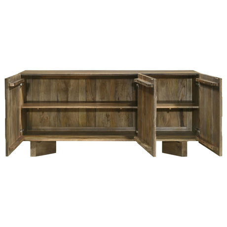 Tyler 3-Door Dining Sideboard Server Mango Brown 130515 - Ella Furniture