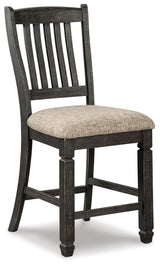 Tyler Black/gray Creek Counter Height Dining Table And 4 Barstools And Bench - Ella Furniture
