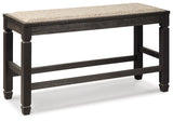 Tyler Black/gray Creek Counter Height Dining Table And 4 Barstools And Bench - Ella Furniture