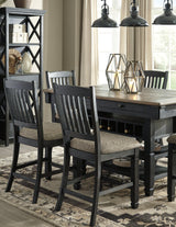 Tyler Black/gray Creek Counter Height Dining Table And 4 Barstools - Ella Furniture