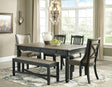 Tyler Creek Black/gray Rectangular Dining Room Set - Ella Furniture