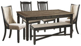 Tyler Creek Black/gray Rectangular Dining Room Set - Ella Furniture