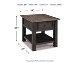 Tyler Grayish Brown/black Creek 2 End Tables PKG008542 - T736-3 | T736-3 - Ella Furniture