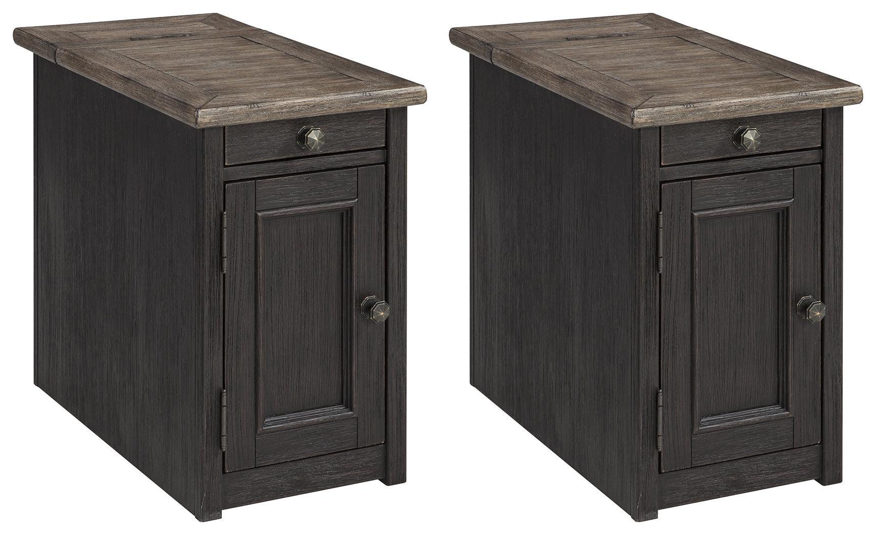 Tyler Grayish Brown/black Creek 2 End Tables PKG008543 - T736-7 | T736-7 - Ella Furniture