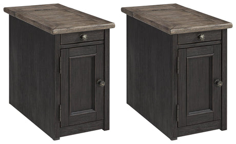 Tyler Grayish Brown/black Creek 2 End Tables PKG008543 - T736-7 | T736-7 - Ella Furniture