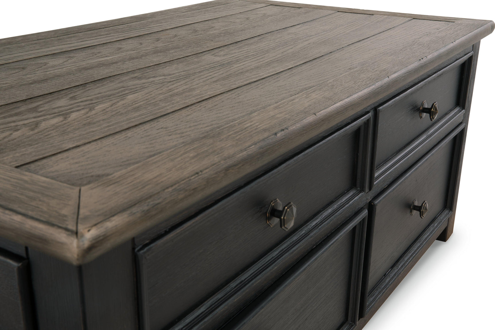 Tyler Grayish Brown/black Creek Coffee Table With 1 End Table PKG008765 - T736-20 | T736-3 - Ella Furniture