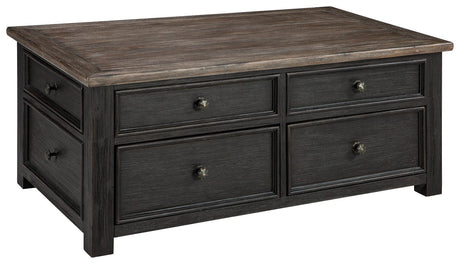 Tyler Grayish Brown/black Creek Coffee Table With 1 End Table PKG008765 - T736-20 | T736-3 - Ella Furniture