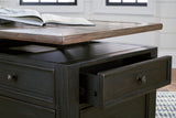 Tyler Grayish Brown/black Creek Coffee Table With 1 End Table PKG008765 - T736-20 | T736-3 - Ella Furniture