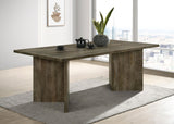 Tyler Rectangular Double V-leg Dining Table Mango Brown 130511 - Ella Furniture