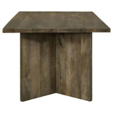 Tyler Rectangular Double V-leg Dining Table Mango Brown 130511 - Ella Furniture