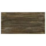 Tyler Rectangular Double V-leg Dining Table Mango Brown 130511 - Ella Furniture