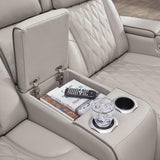 U271-05 Power Reclining Set (Genuine Leather + Air Massage) - Ella Furniture