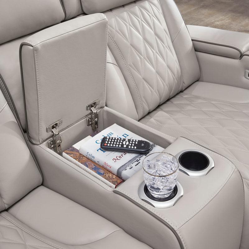 U271-05 Power Reclining Set (Genuine Leather + Air Massage) - Ella Furniture