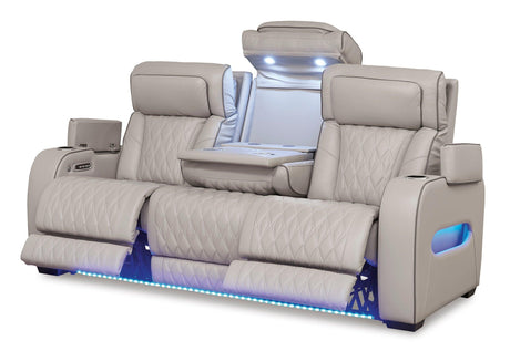 U271-05 Power Reclining Set (Genuine Leather + Air Massage) - Ella Furniture