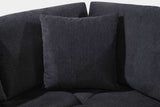 Uptown Black 2-Piece Fabric Sectional Sofa with Vertical Channeling view 3