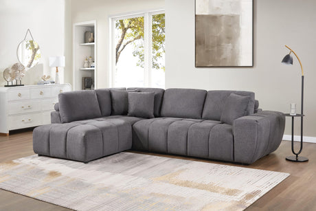 Uptown Grey 2-Piece Sectional Sofa view 2