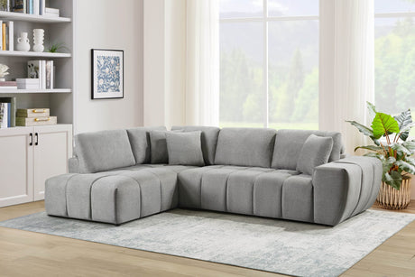 Uptown Light Grey 2-Piece Sectional Sofa view 2