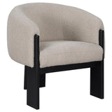 Valdez Boucle Upholstered Barrel Back Accent Chair Beige 903165 - Ella Furniture