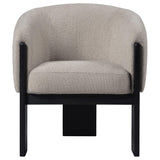 Valdez Boucle Upholstered Barrel Back Accent Chair Beige 903165 - Ella Furniture