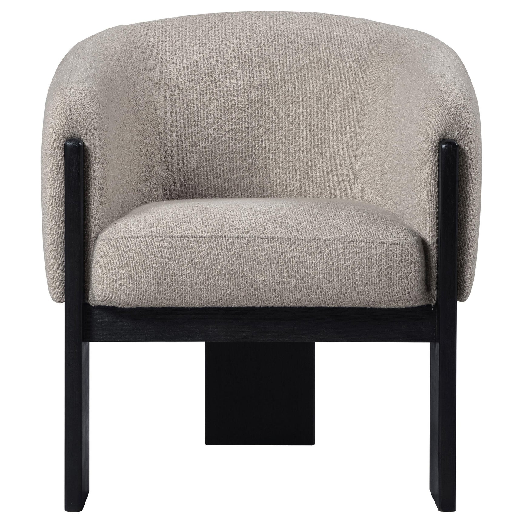 Valdez Boucle Upholstered Barrel Back Accent Chair Beige 903165 - Ella Furniture