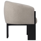 Valdez Boucle Upholstered Barrel Back Accent Chair Beige 903165 - Ella Furniture