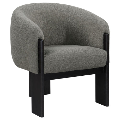 Valdez Boucle Upholstered Barrel Back Accent Chair Brown 903166 - Ella Furniture