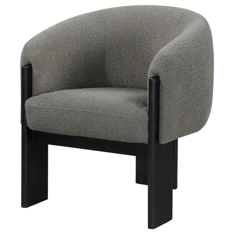 Valdez Boucle Upholstered Barrel Back Accent Chair Brown 903166 - Ella Furniture