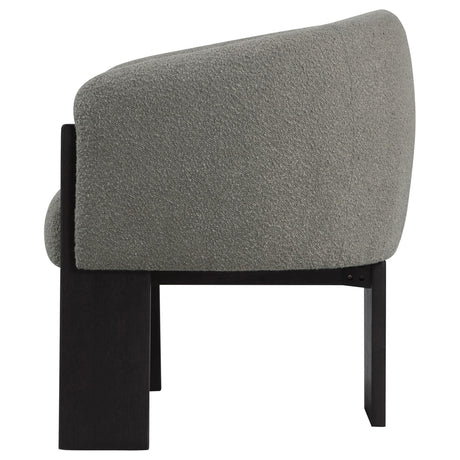 Valdez Boucle Upholstered Barrel Back Accent Chair Brown 903166 - Ella Furniture