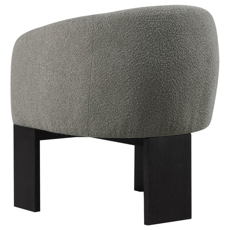 Valdez Boucle Upholstered Barrel Back Accent Chair Brown 903166 - Ella Furniture