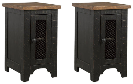 Valebeck Black/brown 2 End Tables - Ella Furniture