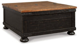Valebeck Black/brown Coffee Table With 1 End Table - Ella Furniture