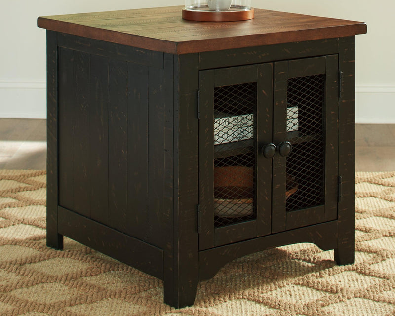 Valebeck Black/brown Coffee Table With 2 End Tables - Ella Furniture
