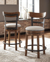 Valebeck Brown Counter Height Dining Table And 4 Barstools - Ella Furniture