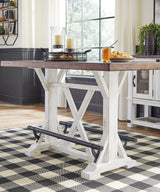 Valebeck Brown Counter Height Dining Table And 4 Barstools - Ella Furniture
