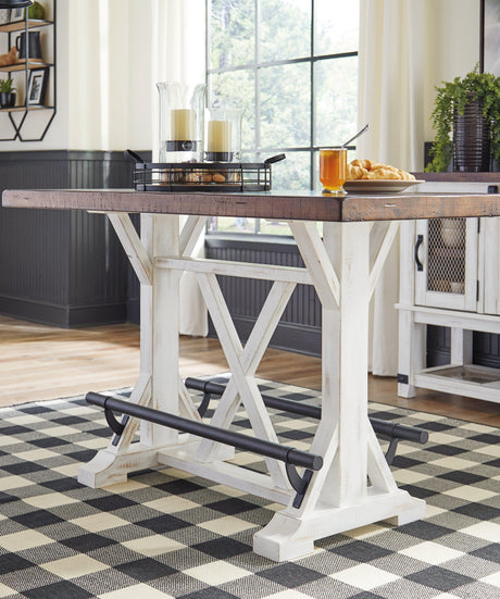 Valebeck Brown Counter Height Dining Table And 4 Barstools - Ella Furniture