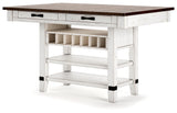 Valebeck White/Brown Counter Height Dining Table D546-32 - Ella Furniture