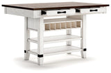 Valebeck White/Brown Counter Height Dining Table D546-32 - Ella Furniture