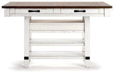 Valebeck White/Brown Counter Height Dining Table D546-32 - Ella Furniture