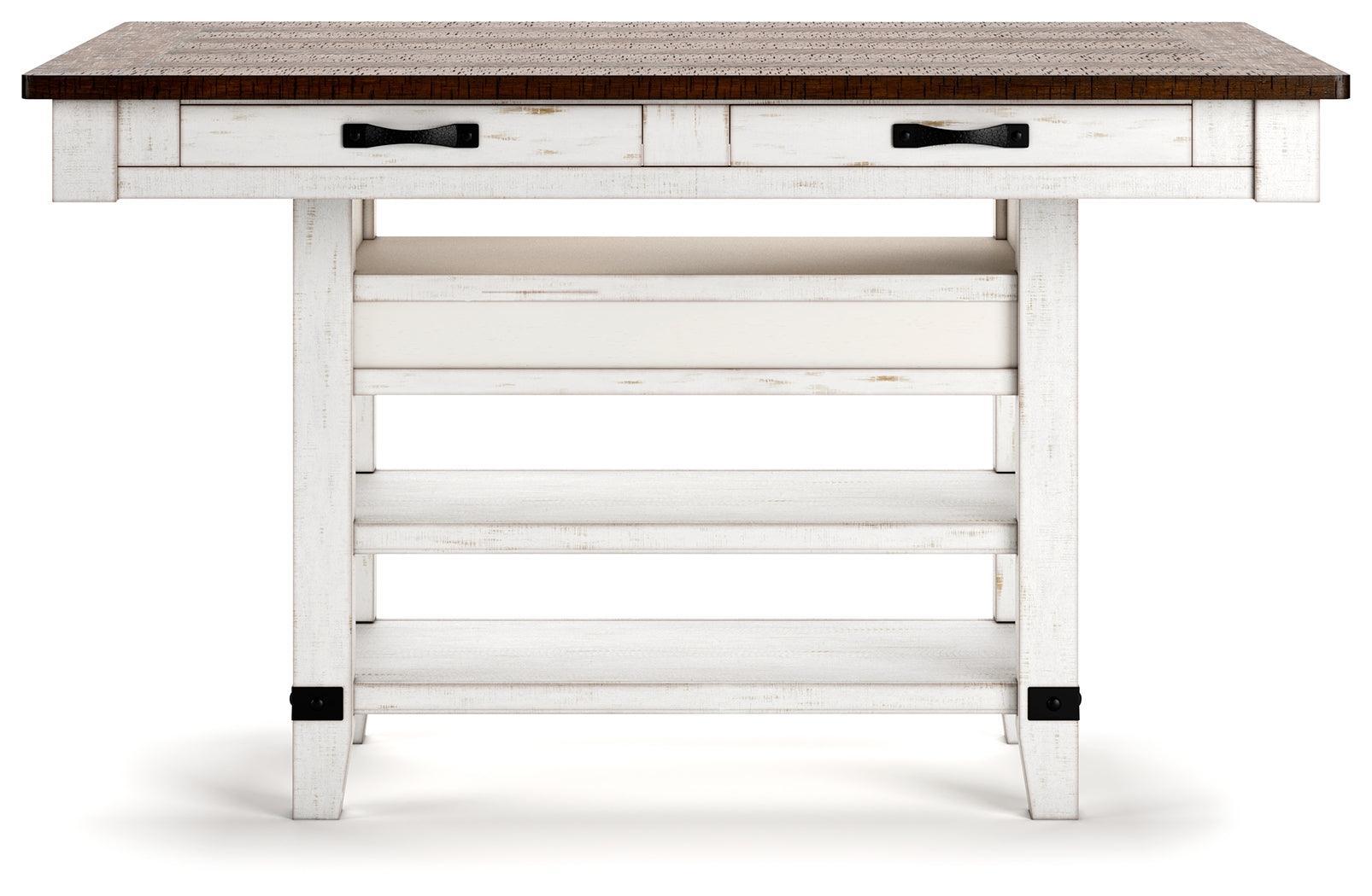 Valebeck White/Brown Counter Height Dining Table D546-32 - Ella Furniture