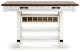 Valebeck White/Brown Counter Height Dining Table D546-32 - Ella Furniture