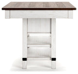 Valebeck White/Brown Counter Height Dining Table D546-32 - Ella Furniture
