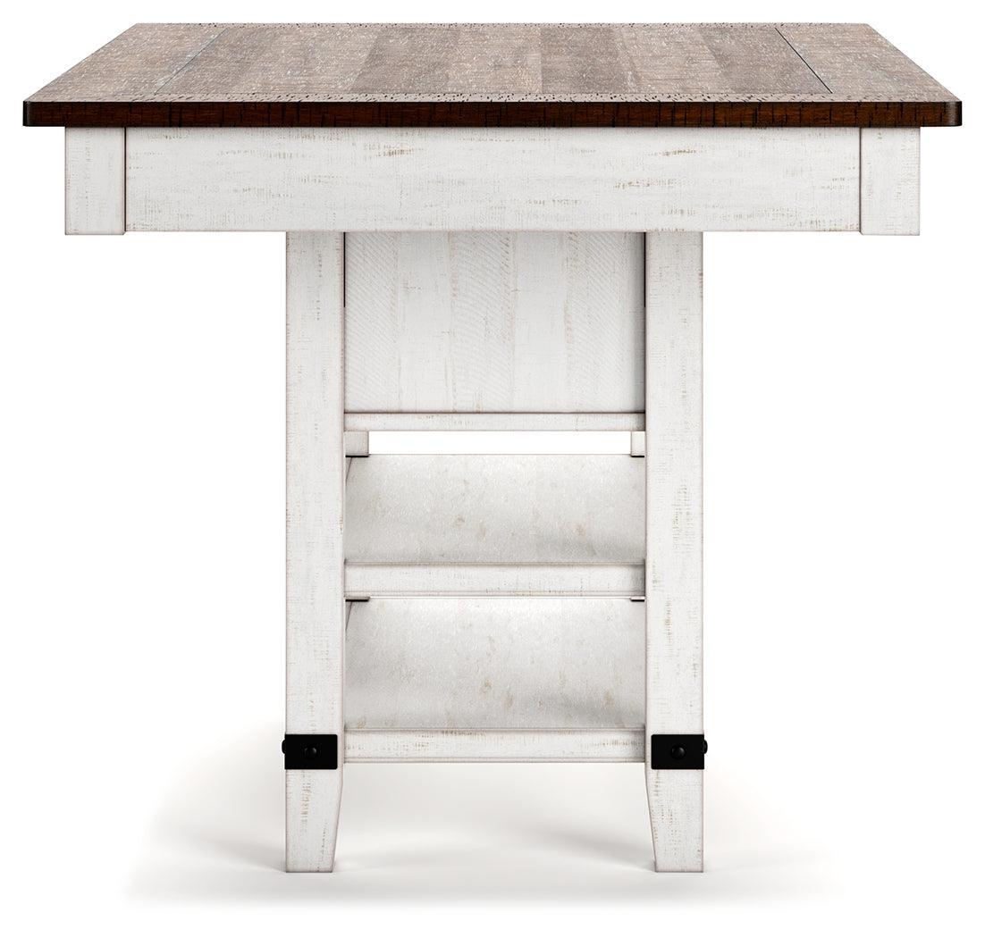 Valebeck White/Brown Counter Height Dining Table D546-32 - Ella Furniture