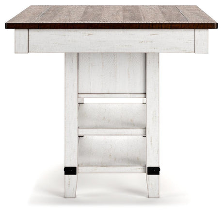 Valebeck White/Brown Counter Height Dining Table D546-32 - Ella Furniture