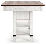 Valebeck White/Brown Counter Height Dining Table D546-32 - Ella Furniture