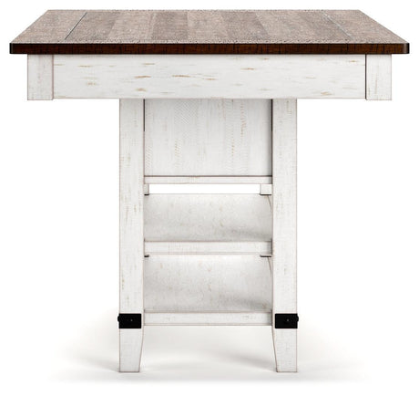 Valebeck White/Brown Counter Height Dining Table D546-32 - Ella Furniture