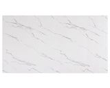 Vance Gray/White Modern Solid Wood Marble Top Fabric Upholstered Tufted Dining Room Set - Ella Furniture