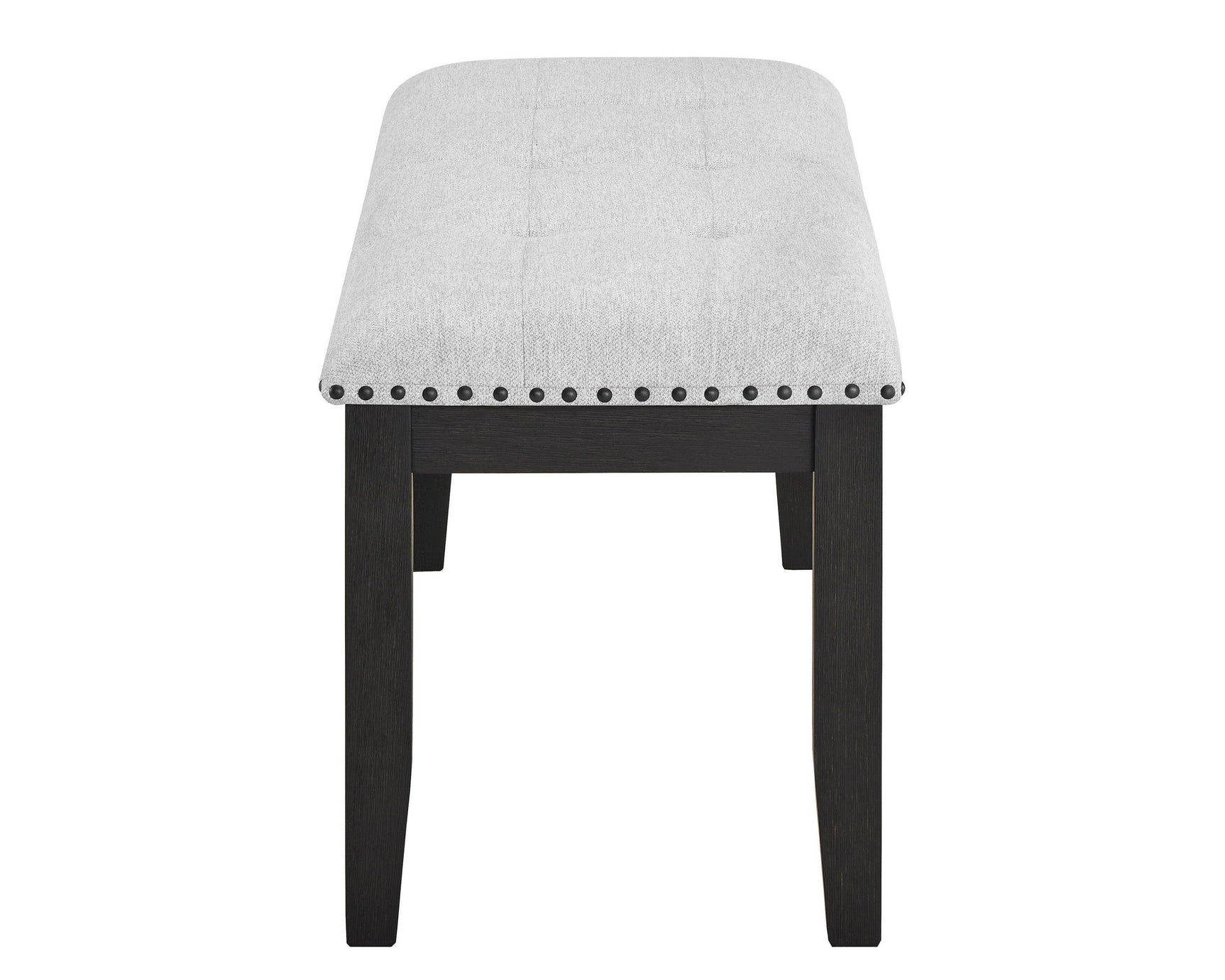 Vance Gray/White Modern Solid Wood Marble Top Fabric Upholstered Tufted Dining Room Set - Ella Furniture