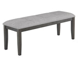 Vance White-Gray Faux Marble Fabric Seat Rectangular Dining Room Set - Ella Furniture