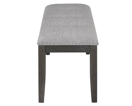 Vance White-Gray Faux Marble Fabric Seat Rectangular Dining Room Set - Ella Furniture